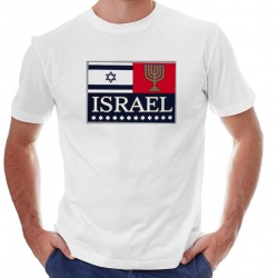 T-shirt SIGNS OF ISRAEL, Flag and Menorah